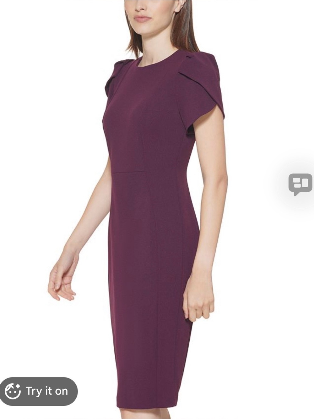 Calvin Klein Plum Midi Sheath Dress